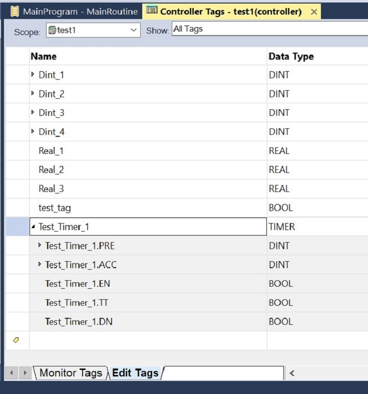 Figure 8 - Data Types in PLC Programming | Creating Timers
