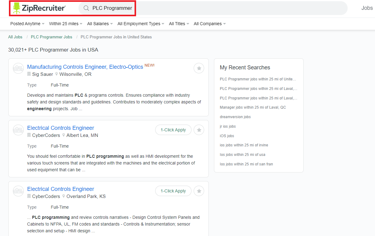 PLC Programming Jobs on ZipRecruiter