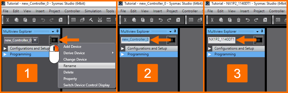 Figure 1.8 - Omron PLC Programming | How to rename the name of a device